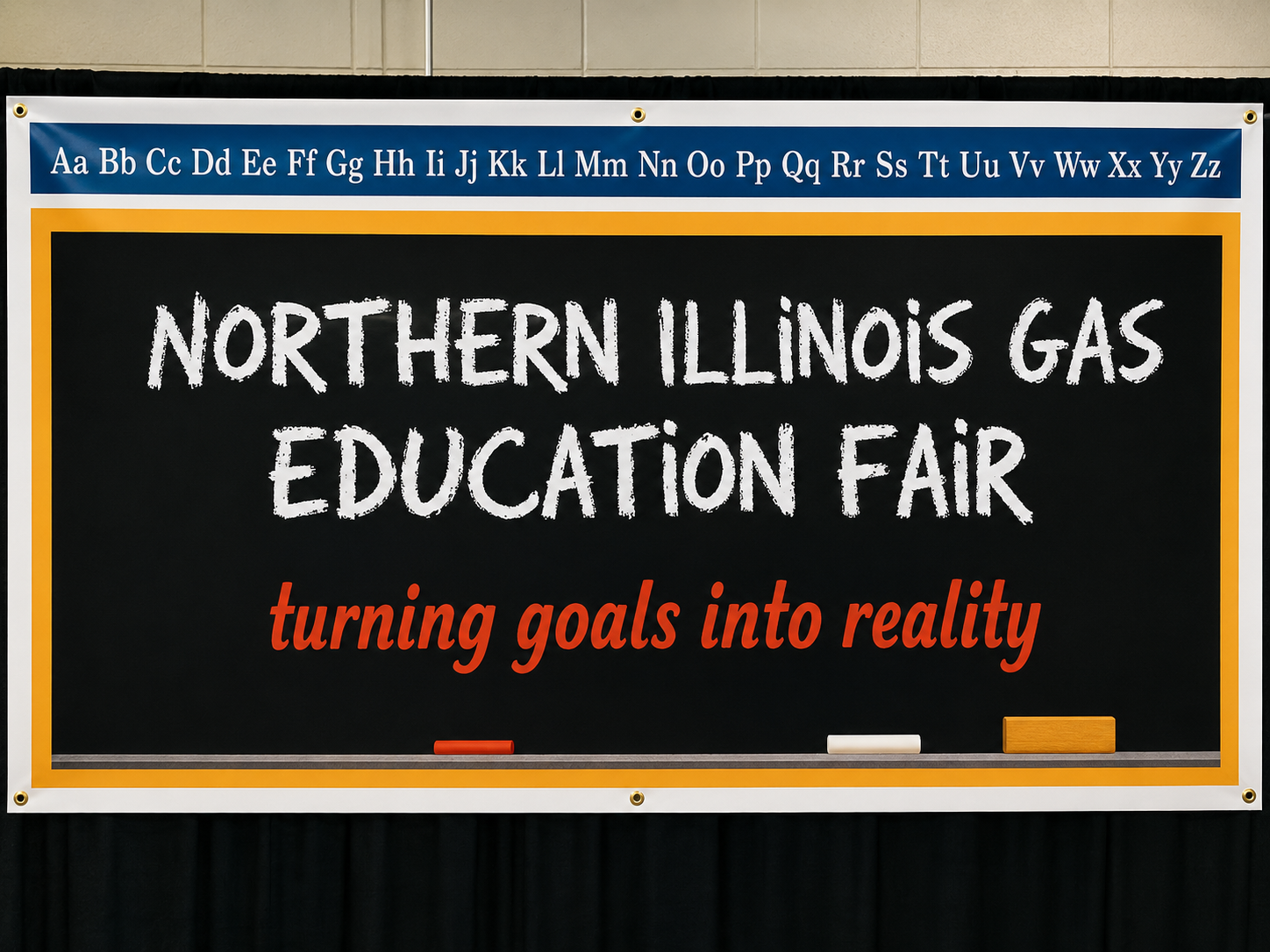 Northern Illinois Gas Education Fair chalkboard-style banner