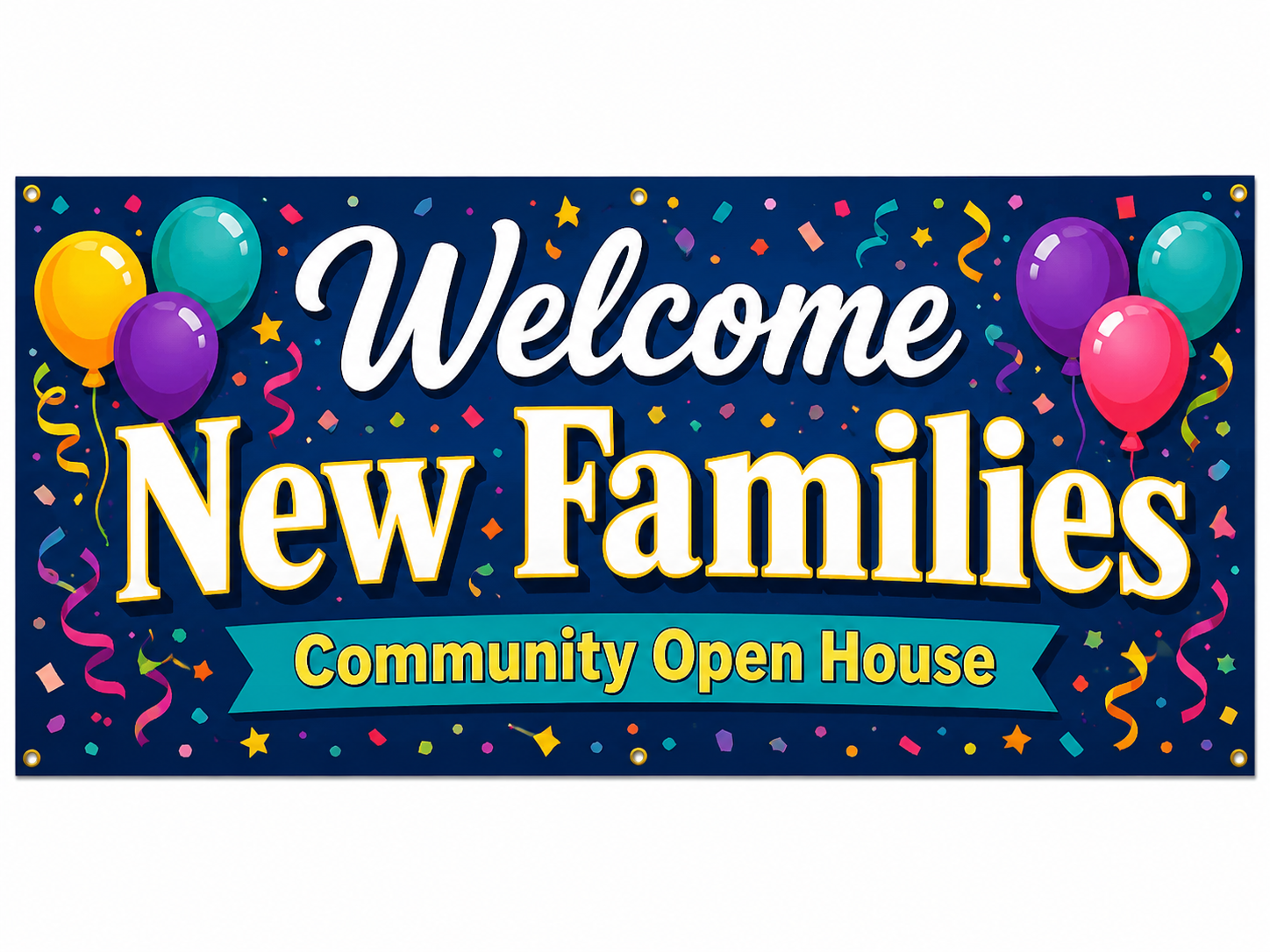 Welcome New Families Community Open House banner