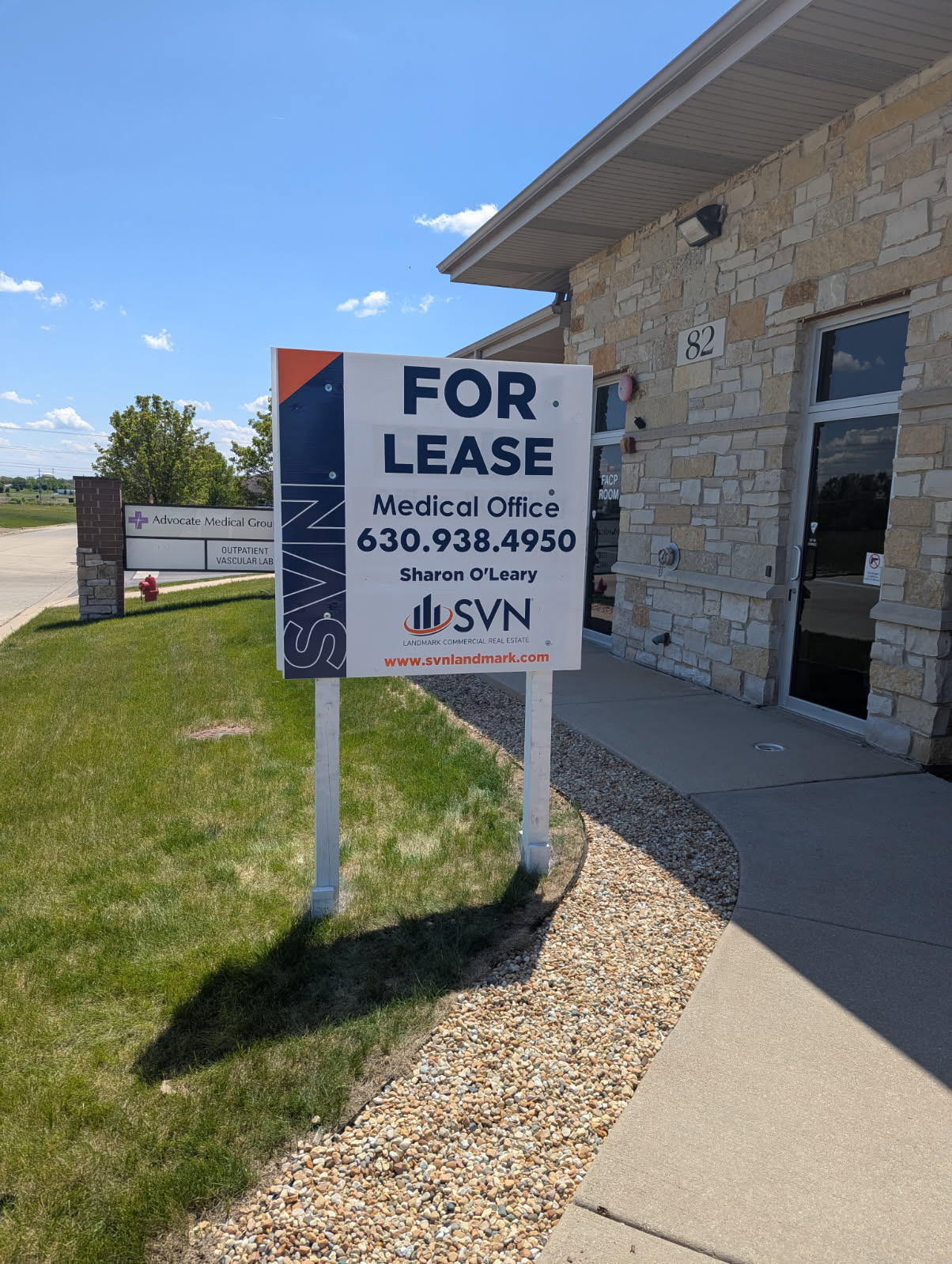 SVN Landmark 'For Lease' medical office property sign